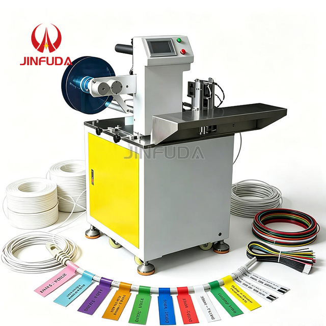 Automatic USB Cable Labeling Machine Semi-Automatic Wire Harness Wire Label Sticker Machine Wood Packaging Core Bearing