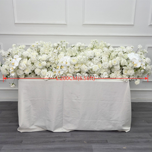 Handmade Artificial Rose Silk Table Runner for Wedding and Back to School Decorations - Product Image 2