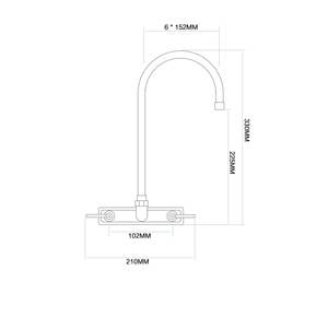 Grifo de Cocina de Latón Resistente con Acabado Cromado, Grifo Mezclador de Doble Manija con Caño Flexible para Ahorro de Agua - Product Image 2