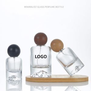 Luxury <b>30ml</b> 50ml 100ml <b>Perfume</b> <b>Bottle</b> with Volcano Base and Pump Sprayer Cap <b>Perfume</b> Spray <b>Bottle</b> Custom logo Printed - Product Image 1