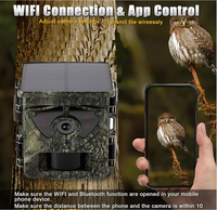 Nouvelle Caméra de Chasse Extérieure Intégrée à l'Énergie Solaire 4K 60MP avec Connexion Point & Contrôle via Application WiFi, Détecteur de Mouvement Vidéo pour Faune Sauvage