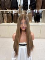 Vente directe usine : Cheveux humains vierges chinois pour perruques Lace Front, base transparente, longueur longue, bonnets petits et grands, densité 150%, Razer All