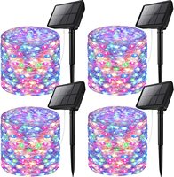Guirlande lumineuse LED rechargeable 4M étanche pour Noël, blanc chaud, fil de cuivre, éclairage décoratif solaire pour jardin, cour, arbre, fête