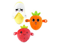 Giocattoli Educativi Musicali a Forma di Frutta, Pianoforte in Cotone PP, Giocattoli di Peluche a Forma di Banana Super Morbidi con Suoni Induttivi per Bambini