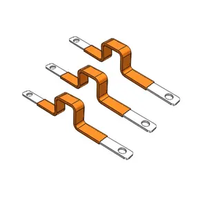 OEM Electronic Flexible Copper Busbar Battery Connectors With PVC Cover