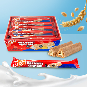 Süßigkeiten Großhandel Custom Private Label Halal Snacks Knusprige Kekse Stick Milch geschmack Sandwich Dreieck Kekse Bar OEM/ODM - Product Image 1