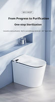 Inodoro Inteligente de Cerámica con Certificación Australian Watermark, Control Remoto, Forma Alargada, Drenaje en Forma de S, Asiento con Calefacción