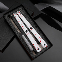 Couteau d'entraînement pliant TGZUO en alliage d'aluminium dégradé, portable pour l'extérieur, idéal pour les débutants, couteau de poche pratique