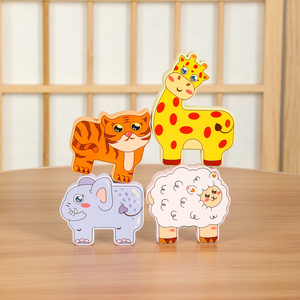 เกมส์ซ้อนสัตว์แสนสนุก สร้างสรรค์ด้วยบล็อกไม้รูปสัตว์ ของเล่นเสริมพัฒนาการสุดฮิตสำหรับเด็ก - Product Image 3