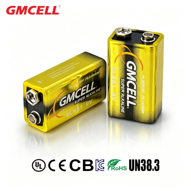 Factory Wholesale 6LR61 9V Alkaline Dry Battery Anti Leakage Stable Voltage for Home Appliances Industrial Consumer Electronics