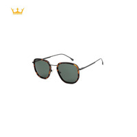Lunettes de soleil unisexes de style nouveau, fabriquées en usine OEM, pour l'extérieur, protection UV, en acétate, avec branches métalliques, pour l'été et la plage