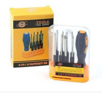Jeu d'outils de tournevis magnétiques multifonctions 9 pièces combinaison industrielle 9-en-1 pour l'entretien de l'ordinateur plastique d'urgence