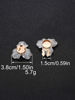 Penutup Kancing Berkualitas Tinggi 27MM/38MM, Paddle 3D Motif Bunga, Berhiaskan Rhinestone, Mutiara, dan Manik-manik, Perhiasan untuk Kemeja