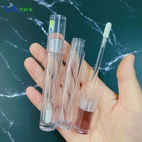 LZ Pack QUANTITÉ MINIMALE DE COMMANDE 100 PIÈCES Personnalisé Étiquette Privée 7.8ml Rose Clair Tubes de Brillant À Lèvres En Gros Brillant À Lèvres Emballage Avec Baguettes