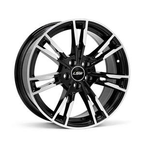ล้อฟอร์จ LS8149 ขนาด 18x8.5 19x9.5 20x10 5x112 5x120 แบบสแต็กเกอร์ สีดำ ขอบเจียรลายแยก สำหรับ BMW Mercedes Benz - Product Image 1