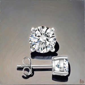 Pendientes SHRILIKE JEWELS con Diamantes Cultivados en Laboratorio con Certificación IGI VVS1, Oro Sólido de 14K con Baño de Rodio, Clásicos con Seis Garras, Brillantes - Product Image 6