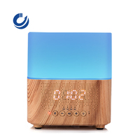 Diffuseur d'huiles essentielles de parfum ultrasonique, 5 ml, Grain de bois, humidificateur d'air, parfum, haut-parleur de musique BT