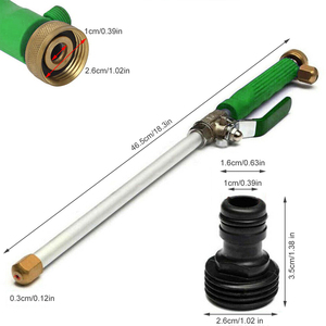 Buse de tuyau d'arrosage haute pression avec 2 buses et barre de lavage haute pression pour le nettoyage efficace de la voiture, du sol et du jardin - Product Image 6