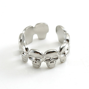 Zogxin Skull Ring Stainless Steel Adjustable Unisex Fashion Jewelry Gold Silver Color Punk Style - Product Image 5