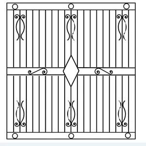 hebei manufacturer iron window safety grills design solid bar