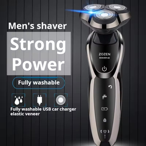 Rasoir électrique pour homme, étanche IPX7, multifonctionnel 4-en-1, triple lame 4D, tête de rasage rechargeable, pour l'élimination des poils durs de la barbe - Product Image 5