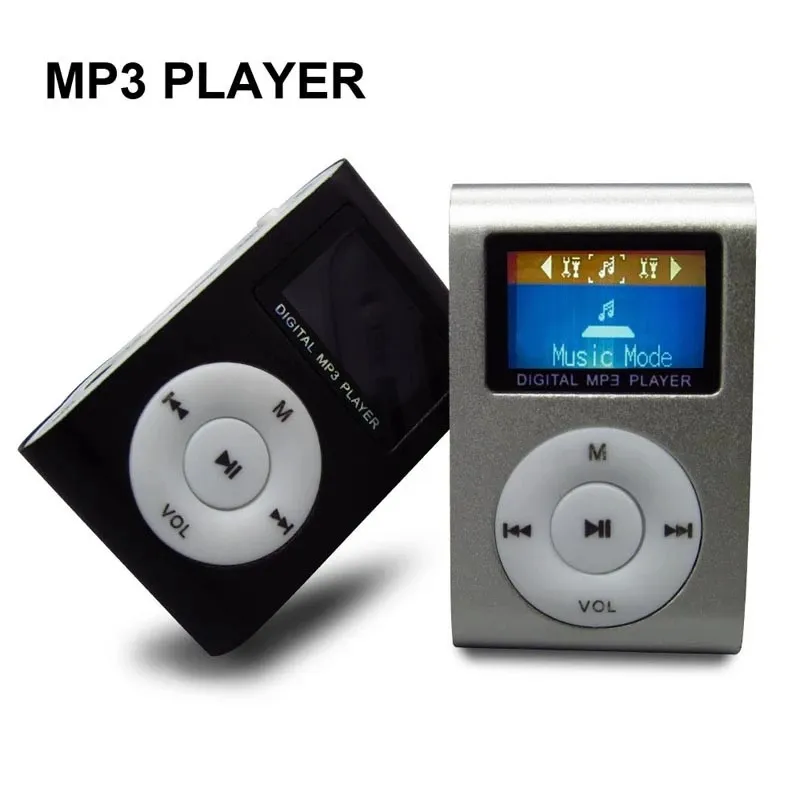 Campione gratuito Media Player MP3 Schermo LCD Portatile Manuale Mini MP3 Con Cavo USB Clip MP3