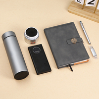 Coffret Cadeau de Conférence de Luxe en Cuir PU : Carnet d'Affaires, Stylo Roller, Gobelet, Porte-Cartes de Visite et Clé USB