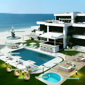 Ensemble de canapés d'extérieur en aluminium tressé à la main, avec table et chaises en métal durables et imperméables, idéal pour <span class=keywords><strong>terrasse</strong></span>, hôtel, <span class=keywords><strong>restaurant</strong></span> et plage - Product Image 4