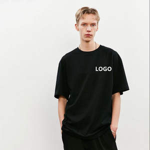 100% coton coloré contrasté surdimensionné t-shirt hommes sweat avec logo personnalisé pour hommes Style de mode - Product Image 1