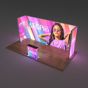 Lintel Seg reklam ışık kutusu zemin High End fuar standında tasarım Seg ışık kutusu standı sergi Lightbox standında - Product Image 1