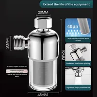Préfiltre purificateur d'eau MEENA en acier inoxydable 316L, filtre amovible et lavable pour douche domestique et machine à laver