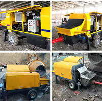 Pompe à béton diesel haute performance sur remorque avec télécommande intelligente, moteur haute efficacité, capacité 40m³/h