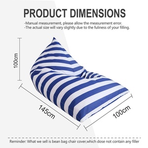 Housse de pouf imperméable 2026 (sans rembourrage) pour extérieur, canapé paresseux géant triangulaire, pouf de plage flottant pour <span class=keywords><strong>piscine</strong></span> - Product Image 2