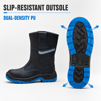 Bottes hautes imperméables EN ISO 20345 S3 avec embout en acier, semelle intermédiaire en PU résistante aux perforations, antidérapantes, pour l'industrie, la construction et les usines