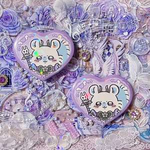 Insignia Periférica de Jiyka Wow Pink Love Yummy Small Eight Ousachi Jiyi - Product Image 5