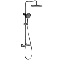 Système de douche thermostatique de luxe pour appartement intelligent, affichage numérique, mitigeur eau chaude et froide en laiton et céramique, jet de pluie doux