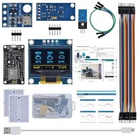 Kit DIY Station Météo ESP8266 avec Écran OLED 0.96, Capteur de Température, Humidité et Pression BMP180, Carte de Développement WiFi