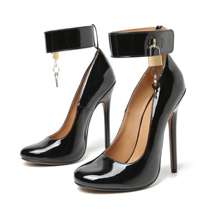 Taille extra-large 40-48 <span class=keywords><strong>Talon</strong></span> <span class=keywords><strong>aiguille</strong></span> de 15 cm Dessus en PU Décoration de ceinture Fermeture à bout fermé Convient aux hommes et aux femmes Semelle en caoutchouc <span class=keywords><strong>Talon</strong></span> ultra-fin - Product Image 1