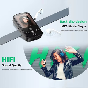 Lecteur MP3 en alliage de zinc avec clip, Bluetooth 5.0, musique Hifi sans perte, radio FM et enregistreur vocal pour le sport, la course et la gym - Product Image 2