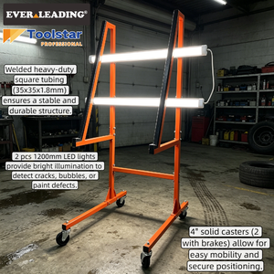 Plataforma <span class=keywords><strong>de</strong></span> Inspección <span class=keywords><strong>de</strong></span> Vidrio Automotriz <span class=keywords><strong>de</strong></span> Alta Resistencia con Láminas <span class=keywords><strong>de</strong></span> Goma Resistentes a Arañazos, Ruedas Sólidas <span class=keywords><strong>de</strong></span> 4 Pulgadas para Talleres - Product Image 2