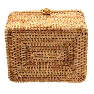 Boîte à mouchoirs carrée en rotin tressé à la main à 100 % pour cuisine et salon – Vente en gros vietnamienne - Product Image 5