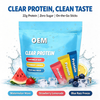 Isolat de protéines de lactosérum en poudre, sachets sans sucre, 22 g de protéines, saveur fruitée, complément nutritionnel sportif pour adultes, pour le développement musculaire