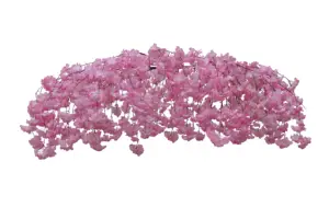 가짜 나무 핑크 지붕 매달려 꽃 바구니 홈 중심 꽃 가짜 나무