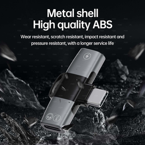 Adaptateur OTG 2-en-1 double USB Type C avec <span class=keywords><strong>prise</strong></span> audio AUX et chargeur DC 30W en alliage d'aluminium pour téléphone portable <span class=keywords><strong>iPhone</strong></span> Pro et ordinateur portable - Product Image 5
