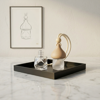 Bouteille de parfum pour voiture avec logo personnalisé, flacon diffuseur d'arômes en verre dépoli transparent avec cordon, flacon de parfum en verre
