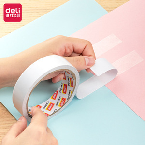 Deli Double-Sided Tape 24mm X 9.14m White Craft Adhesive For Student Projects And Office Use - Product Image 1