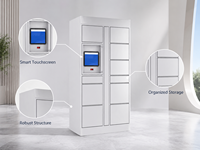 Casillero Inteligente para Paquetes con Cerradura Electrónica de Acero, Resistente al Agua, para Exteriores, para Oficinas, con Certificación CE, Montaje en Suelo, Resistente a la Oxidación
