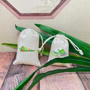 Eco-Friendly Cream Organic Cotton Drawstring <b>Bags</b> Stylish Sustainable Packaging for Food Candles Cosmetics Perfume Embroidered - Product Image 5