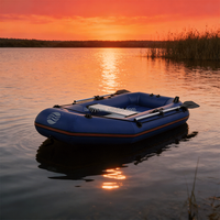 Bateau pneumatique monoplace en PVC, type yacht sportif, bateau rigide stable, pliable, compatible avec les secours d'urgence et les plongeurs, moteur électrique rapide