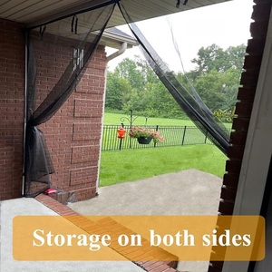 Rideau de porte de <span class=keywords><strong>garage</strong></span> magnétique moderne en fibre de verre et moustiquaire avec conception anti-insectes, maille de 1 mm, durable, sans perçage requis - Product Image 2